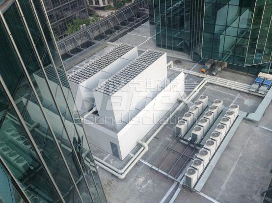 1中華航空大樓裙樓風冷熱泵機組降噪